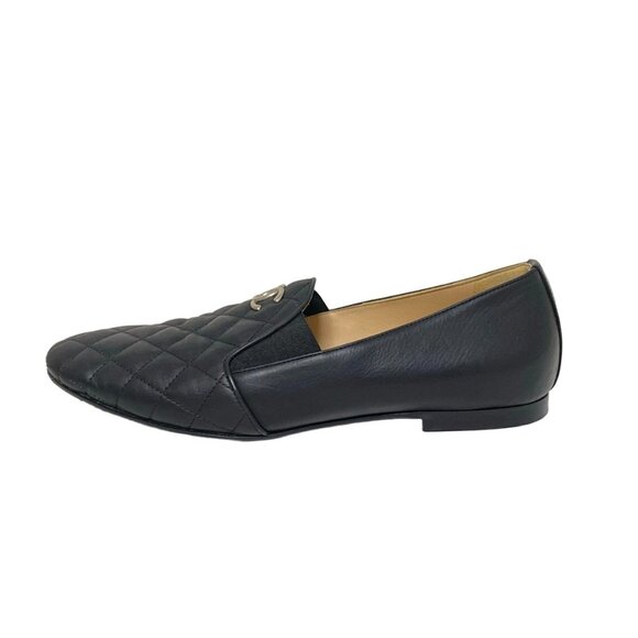 CHANEL - Black Leather Women's Shoes 492-080425 - Picture 1 of 9